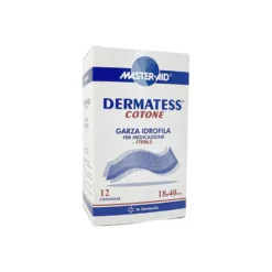 Master Aid Dermatess Cotone Garza Idrofila Sterile Misura 18 x 40 cm, 12 Pezzi