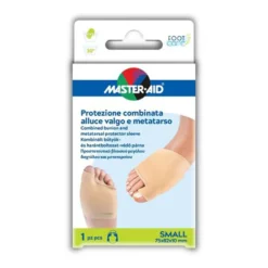 Master-Aid Foot Care - Protezione in gel e tessuto per alluce valgo e metatarso taglia S, 1 pezzo
