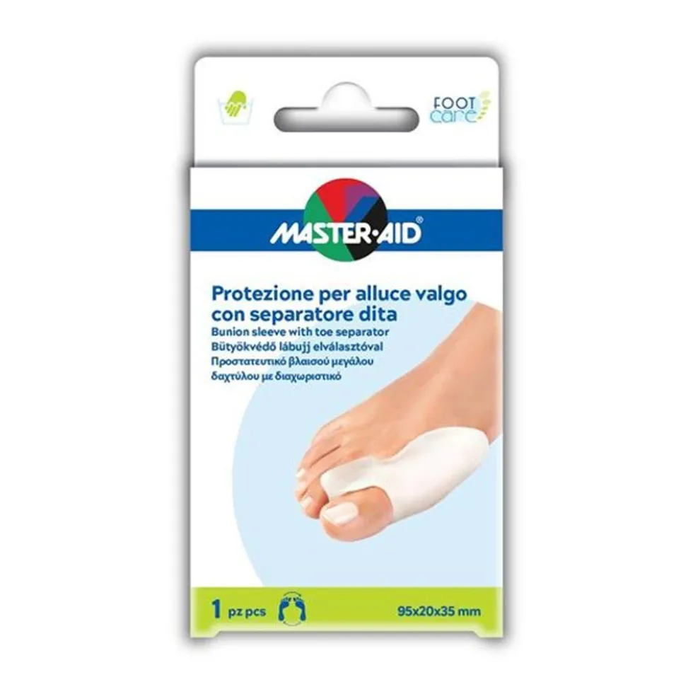 Master-Aid Foot Care - Protezione alluce valgo Dispositivo in gel per la separazione delle dita, 1 pezzo