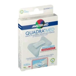 Master-Aid Quadramed Cerotti in Morbido Tessuto Non Tessuto con Tampone, 6 Pezzi