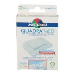 Master-Aid Quadra Med Extra - Cerotti traspiranti e antibatterici per le ferite, 10 pezzi