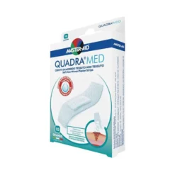 Master-Aid Quadramed Grande - Cerotti traspiranti con disinfettante per pelli sensibili, 10 pezzi