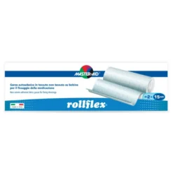 Master-Aid Rollflex - Garza autoadesiva per il fissaggio di medicazioni 2 m x 15 cm, 1 rotolo