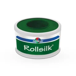 Master-Aid Rollsilk - Cerotto in seta artificiale per il fissaggio di medicazioni, 1,5 cm x 5 m