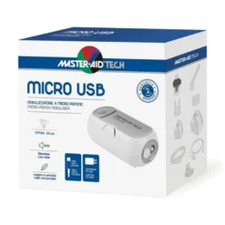 Master-Aid Tech Micro USB - Nebulizzatore a pistone per l'aerosolterapia, 1 kit completo