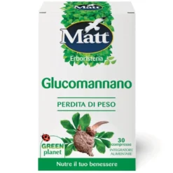 Matt Erboristeria Glucomannano Integratore per la Perdita di Peso, 30 compresse