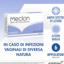 Meclon Crema Vaginale per Vaginosi Vaginiti e Vulvovaginiti, 30g