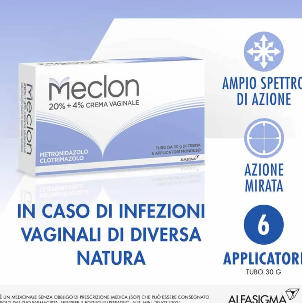 Meclon Crema Vaginale per Vaginosi Vaginiti e Vulvovaginiti, 30g