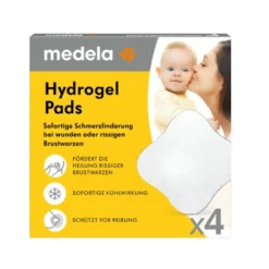 Medela Hydrogel Pads Cuscinetti Idrogel per Capezzoli Sensibili o Dolenti, 4 cuscinetti