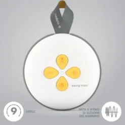 Medela Swing Maxi - Tiralatte elettrico doppio per l'estrazione del latte, 2 bottiglie da 150 ml
