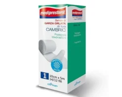 Medipresteril Benda Di Garza Orlata Tipo Cambric 10cm x 5m, 1 Pezzo