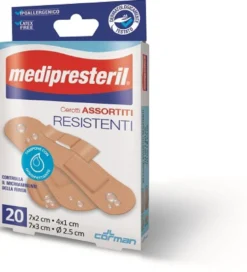 Medipresteril Cerotti Assortiti Resistenti 4 formati, 20 cerotti