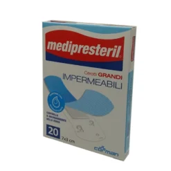 Medipresteril Cerotti impermeabili grandi 7x3 cm - Cerotti antisettici per ferite, 20 pezzi