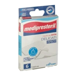 Medipresteril Cerotti per dita delicati in TNT - Cerotti antisettici per le ferite, 6 cerotti