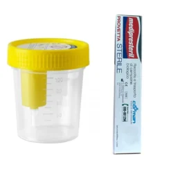 Medipresteril Contenitore per urina e provetta sottovuoto - Kit sterile per analisi, 120 ml e 10 ml