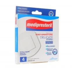 Medipresteril Medicazioni Post-Operatorie Sterili 10 x 10 cm, 4 Medicazioni