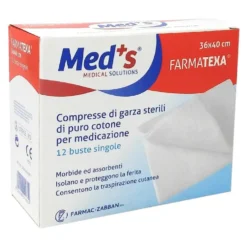 Med's Farmatexa - Compresse Di Garza Di Cotone 36 x 40 cm 12 Buste