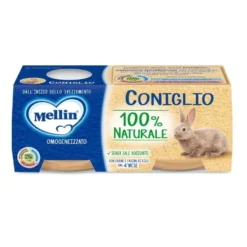 Mellin Omogeneizzato Coniglio 100% Naturale, 2x80g
