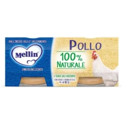 Mellin Omogeneizzato Pollo 100% Naturale, 2x80g