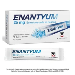 Menarini Enantyum Analgesico Antinfiammatorio contro Mal di Testa Dolori Mestruali e Dolori Articolari, 10 Bustine Bevibili