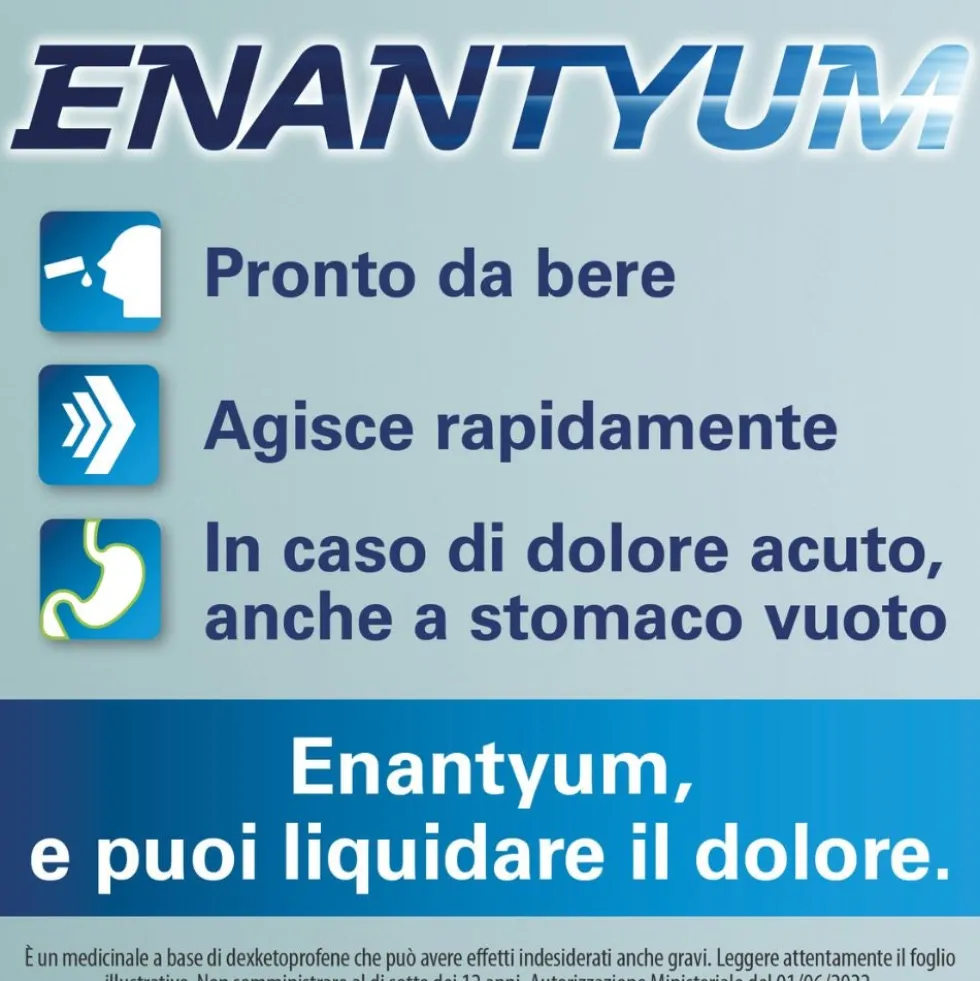 Menarini Enantyum Analgesico Antinfiammatorio contro Mal di Testa Dolori Mestruali e Dolori Articolari, 10 Bustine Bevibili