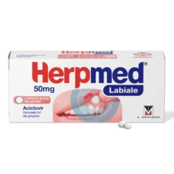 Menarini Herpmed Labiale Compresse Buccali Mucoadesive Aciclovir 50mg, 2 Compresse