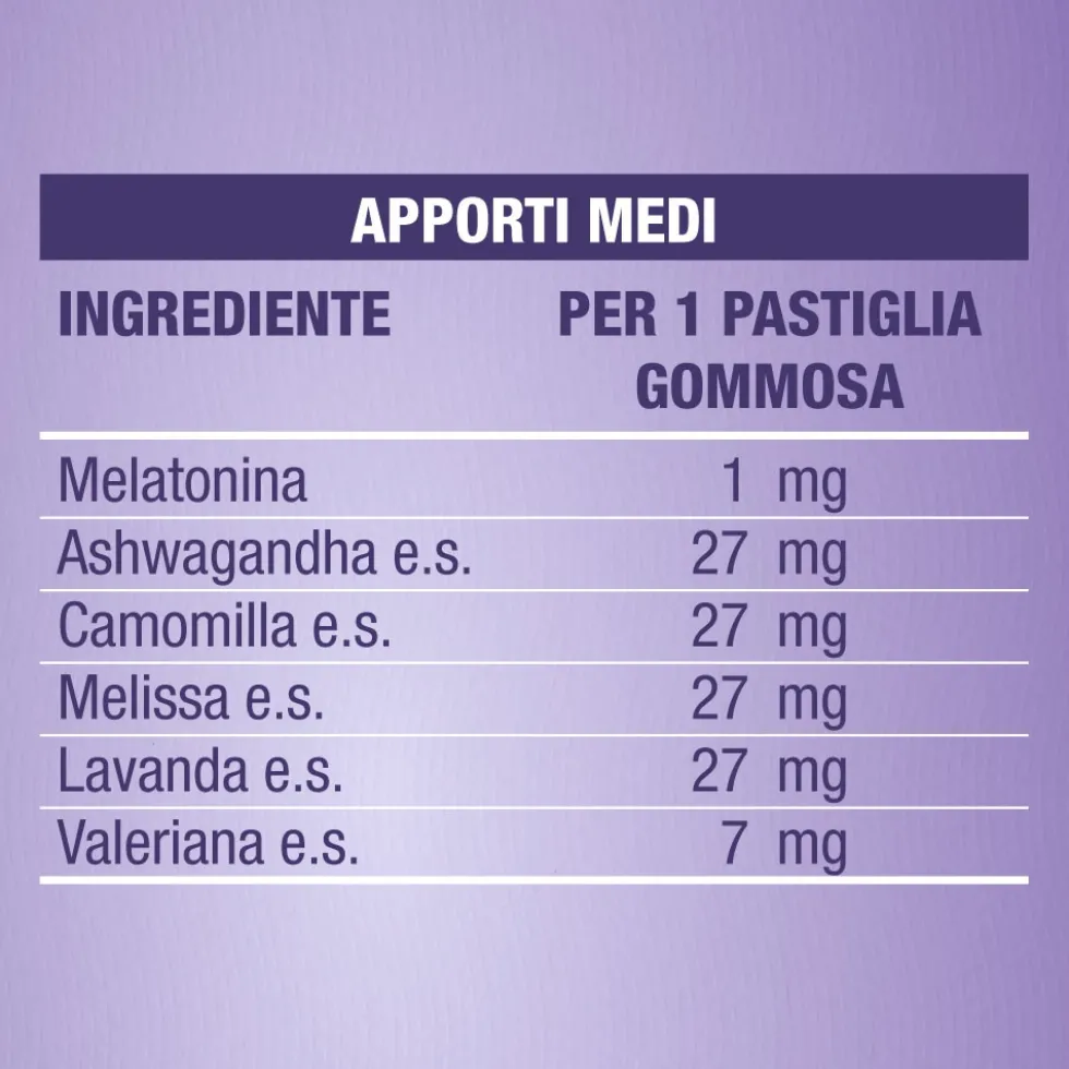 Menarini Laila DormiBene Integratore per il Sonno, 60 Pastiglie Gommose