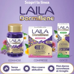 Menarini Laila DormiBene per il Sonno Integratore, 30 Pastiglie Gommose