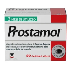 Menarini Prostamol Integratore con Serenoa repens per la Funzionalità della Prostata e delle Vie Urinarie, 90 capsule