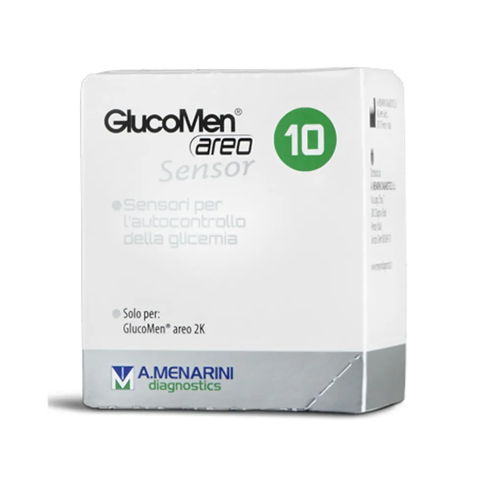 Menarini Strisce Glucomen Areo Sensor per Analisi Glicemia, 10 Strisce