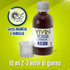 Menarini Vivin Tosse Complete 3in1 Tosse Secca Grassa Mal di Gola Sciroppo, 150ml