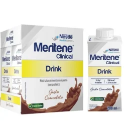 Meritene Clinical Drink al cioccolato - Bevanda iperproteica per il recupero, 4 bottiglie da 200 ml