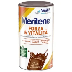 Meritene Forza e Vitalità al cioccolato - Integratore in polvere per la forza e l'energia, 270 g
