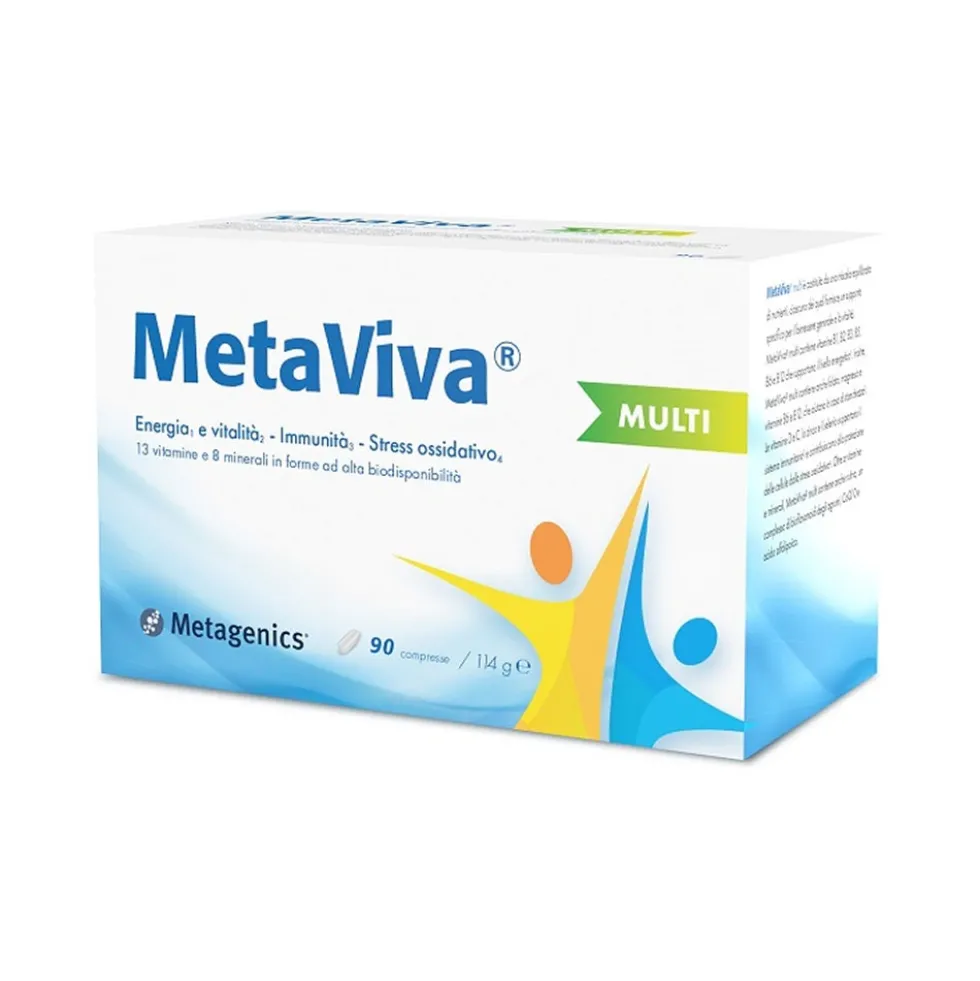 Metagenics MetaViva Multi Integratore Energia e Immunità, 90 Compresse
