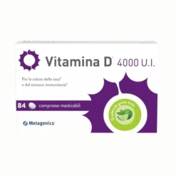 Metagenics Vitamina D 4000 U.I. Immunità e Salute Ossa, 84 Compresse Masticabili