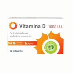 Metagenics Vitamina D 1000 U.I. - Integratore per l'immunità e le ossa, 168 compresse masticabili