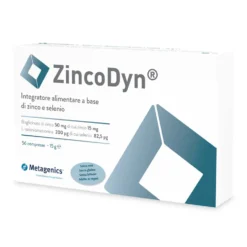 Metagenics ZincoDyn - Integratore di zinco e selenio per le difese e la tiroide, 56 compresse