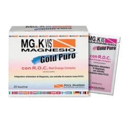 MG.K VIS Magnesio Gold Puro Gusto Arancia Rossa, 20 Bustine