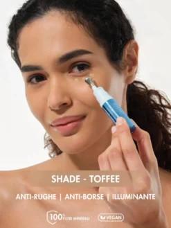 Miamo Global Eye Defence Sunscreen Concealer Correttore Contorno Occhi Anti-Rughe Anti-Borse Illuminante SPF 30 Colore TOFFEE, 7.5ml