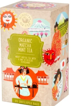 Ministry of Tea Tè verde matcha e menta biologico antiossidante e depurativo, 20 filtri