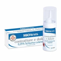 Miotens Contratture e dolore 0,25% - Schiuma cutanea per le contratture e i dolori muscolari, 30 ml