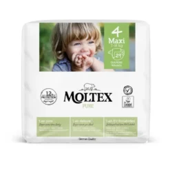 Moltex Pure & Natural Maxi Pannolini ecologici taglia 4 da 7 a 14 kg, 29 pannolini