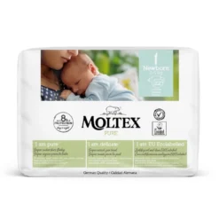 Moltex Pure & Natural Newborn Pannolini ecologici taglia 1 da 2 a 5 kg, 22 pannolini