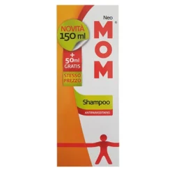 Mom Neo - Shampoo antiparassitario per il trattamento di pidocchi e lendini, 150 ml