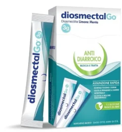 Montefarmaco DiosmectalGo - Sospensione orale per la diarrea acuta e cronica, 12 bustine