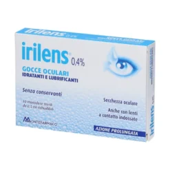 Montefarmaco Irilens - Gocce oculari idratanti e lubrificanti, 10 flaconcini monodose da 0,5 ml