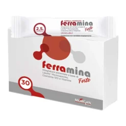 Morgan Ferramina Forte Integratore di Ferro Rapido Assorbimento, 30 Stick