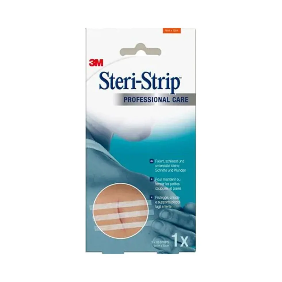 3M Steristrip Nastro per Sutura cutanea rinforzato 6 x 100mm, 10 cerotti