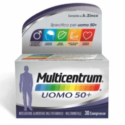 Multicentrum Uomo 50+ - Integratore multivitaminico per il supporto nutrizionale, 30 compresse