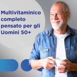 Multicentrum Uomo 50+ - Integratore multivitaminico per il supporto nutrizionale, 30 compresse